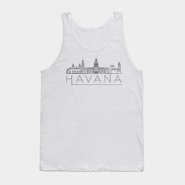 Havana Minimal Skyline Tank Top by kursatunsal